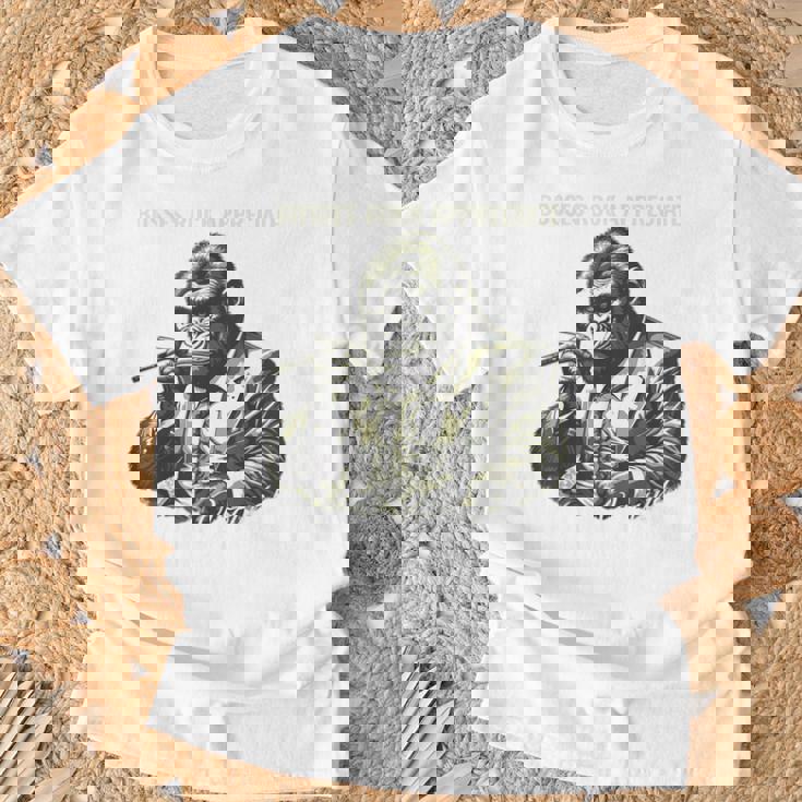 ボスゴリラ ビジネスユーモア アルファなリーダー Tシャツ 高齢者への贈り物