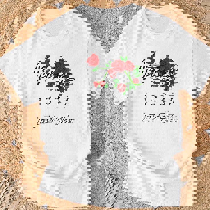 ヴィンテージ 89歳の誕生日 デコレーション ヴィンテージ 1937 89歳 Tシャツ 高齢者への贈り物