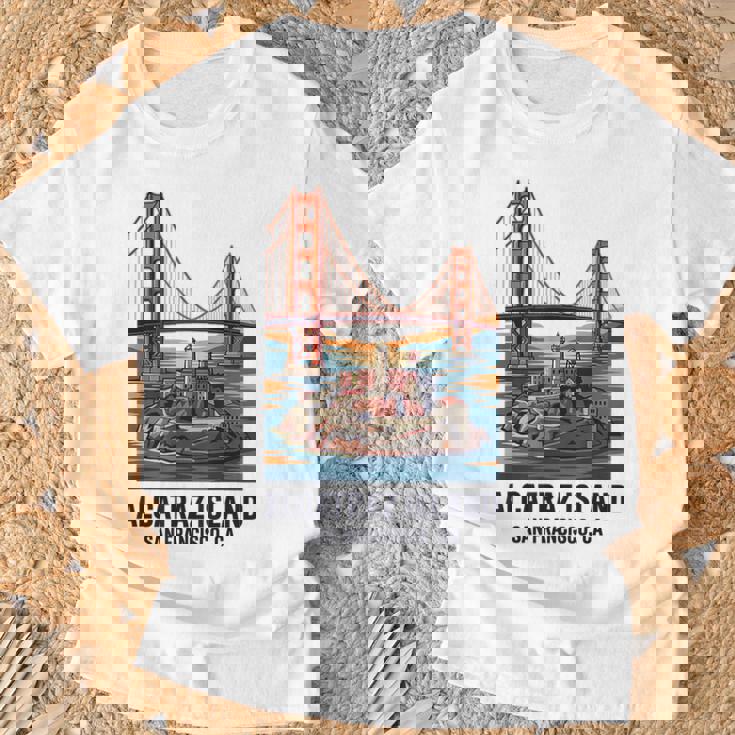 ヴィンテージ アルカトラズ島 サンフランシスコ ゴールデンゲート ベイエリア Tシャツ 高齢者への贈り物