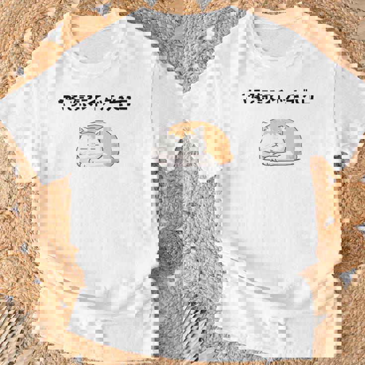 猫 やる気ゼロ 面白 おもしろ ネタ ギャグ かわいい Tシャツ 高齢者への贈り物