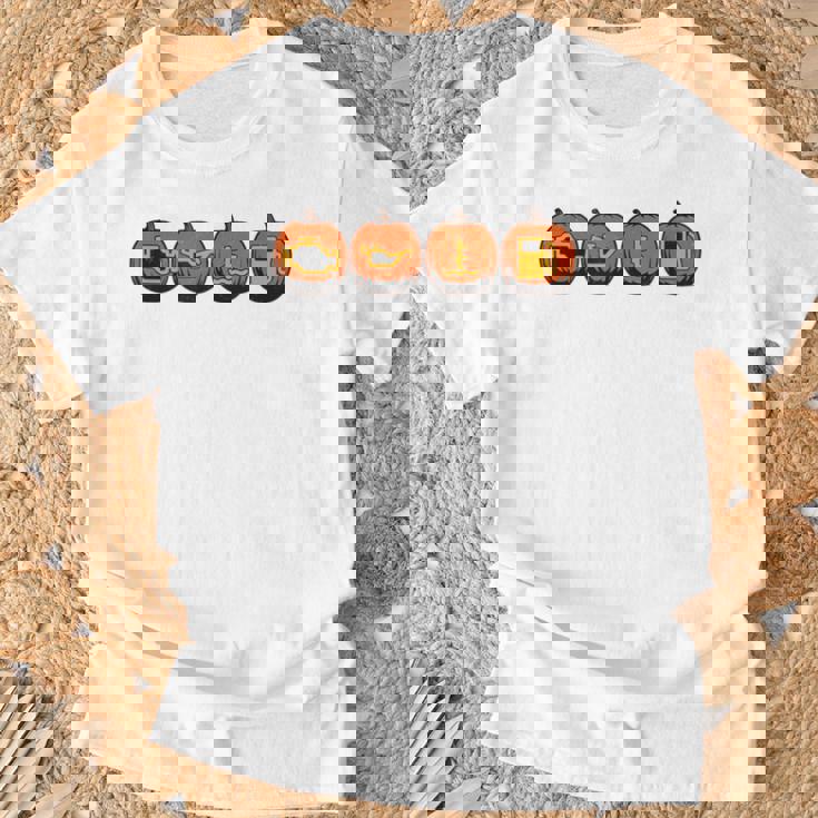 車の警告灯 面白いメカニック ハロウィン パンプキン オレンジ Tシャツ 高齢者への贈り物