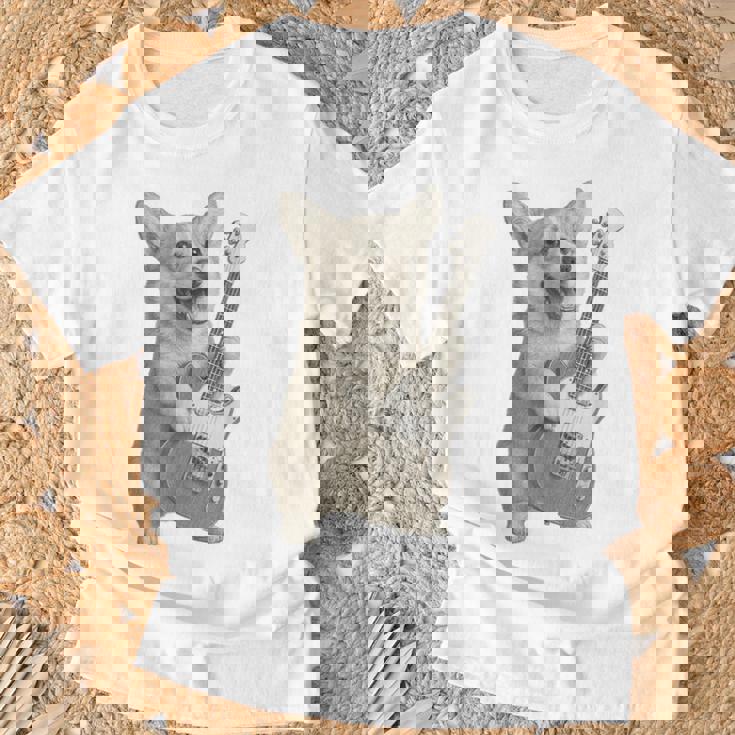 面白いtシャツ コーギー ギター イヌ メンズ 犬好き グッズ かわいい おもしろ 面白い 服 ネタ Tシャツ 高齢者への贈り物