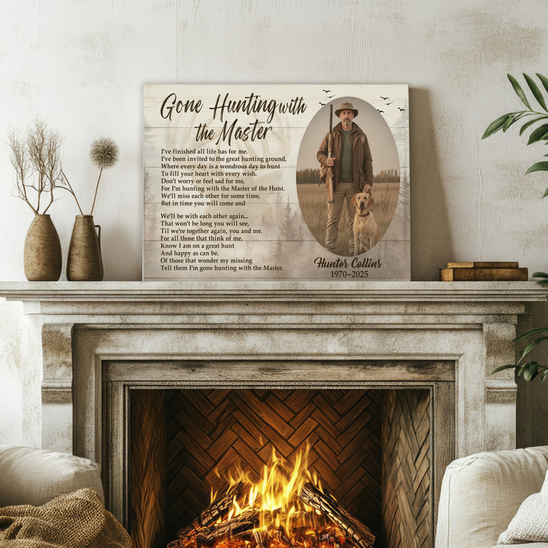 Hunting Memorial Canvas - Master Hunter Tribute, Farmhouse Style