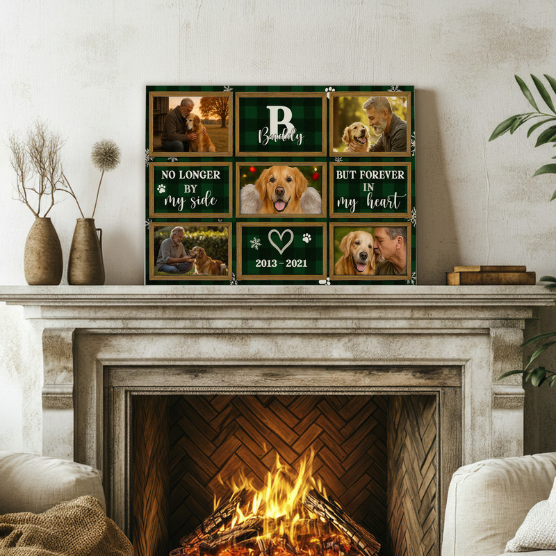 Custom Canvas - Christmas Photo Keepsake for a Beloved Dog