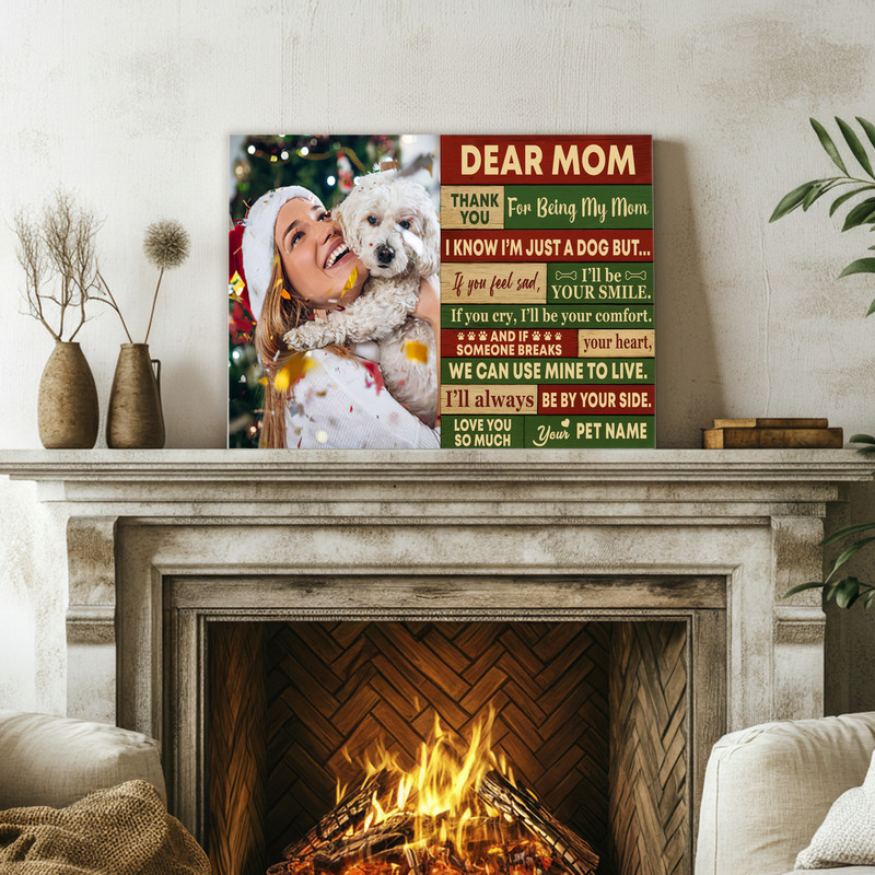 Heartfelt Quote Canvas - Personalized Dog Mom Christmas Keepsake