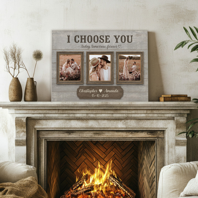 'I Choose You' Proposal Photo Collage Canvas for Couples 'I Choose You' Proposal Photo Collage Canvas for Couples