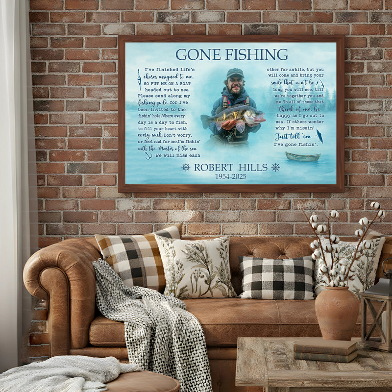 Fisherman's Last Catch Canvas - Personalized Memorial Tribute