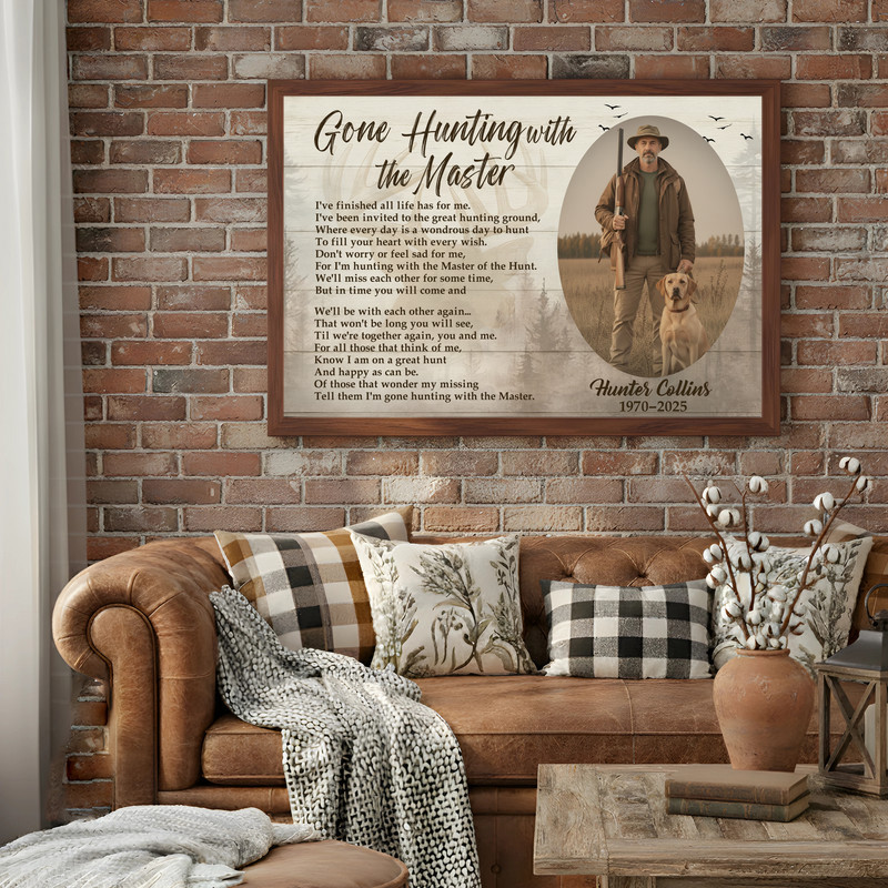 Hunting Memorial Canvas - Master Hunter Tribute, Farmhouse Style
