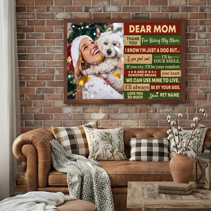 Heartfelt Quote Canvas - Personalized Dog Mom Christmas Keepsake