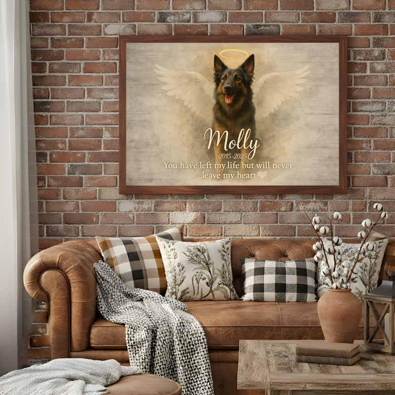 Personalized Dog Memorial Photo Canvas - Pet Loss Sympathy Gift