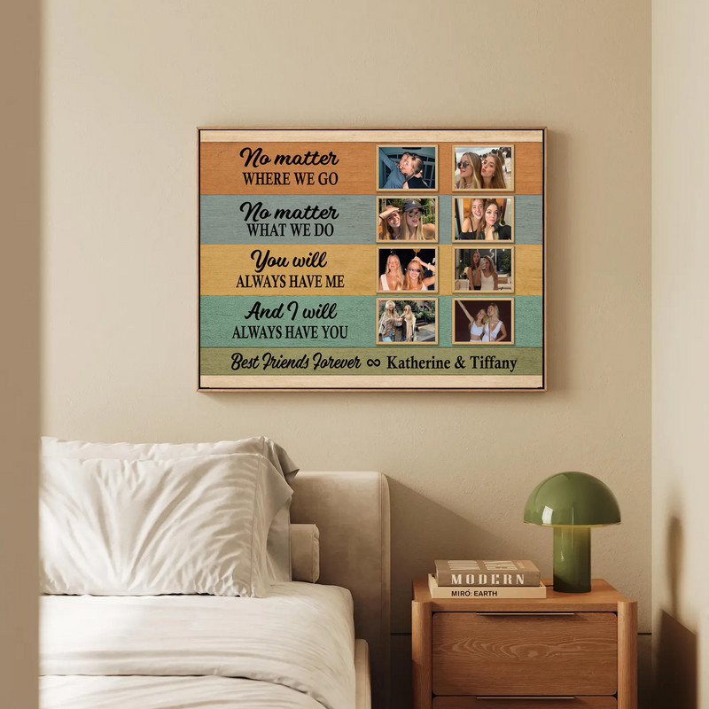 Best friends forever canvas wall art, barnwood framed rustic piece, personalized names and date, cozy bedroom farmhouse decor Best friends forever canvas wall art, barnwood framed rustic piece, personalized names and date, cozy bedroom farmhouse decor
