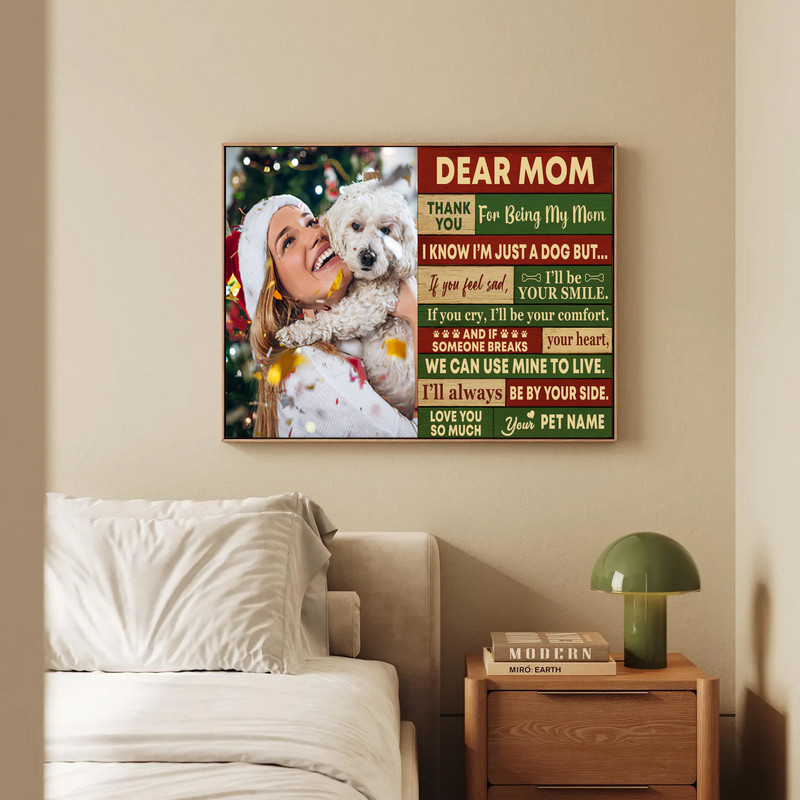 Heartfelt Quote Canvas - Personalized Dog Mom Christmas Keepsake