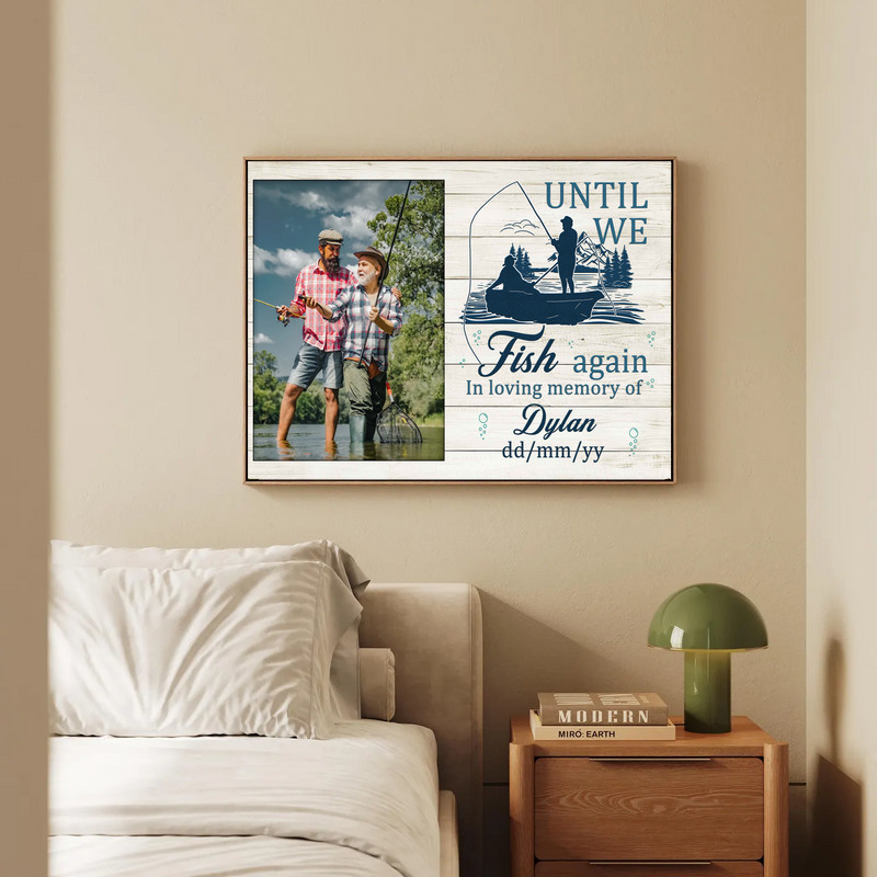 Loss Of Dad Fishing Canvas