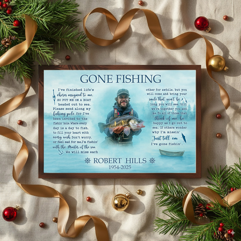 Fisherman's Last Catch Canvas - Personalized Memorial Tribute