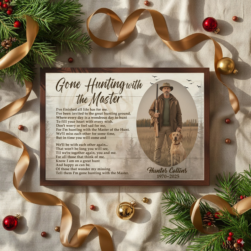 Hunting Memorial Canvas - Master Hunter Tribute, Farmhouse Style