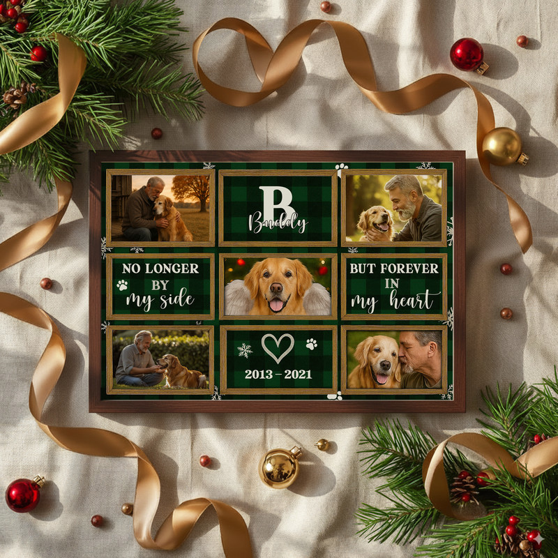 Custom Canvas - Christmas Photo Keepsake for a Beloved Dog