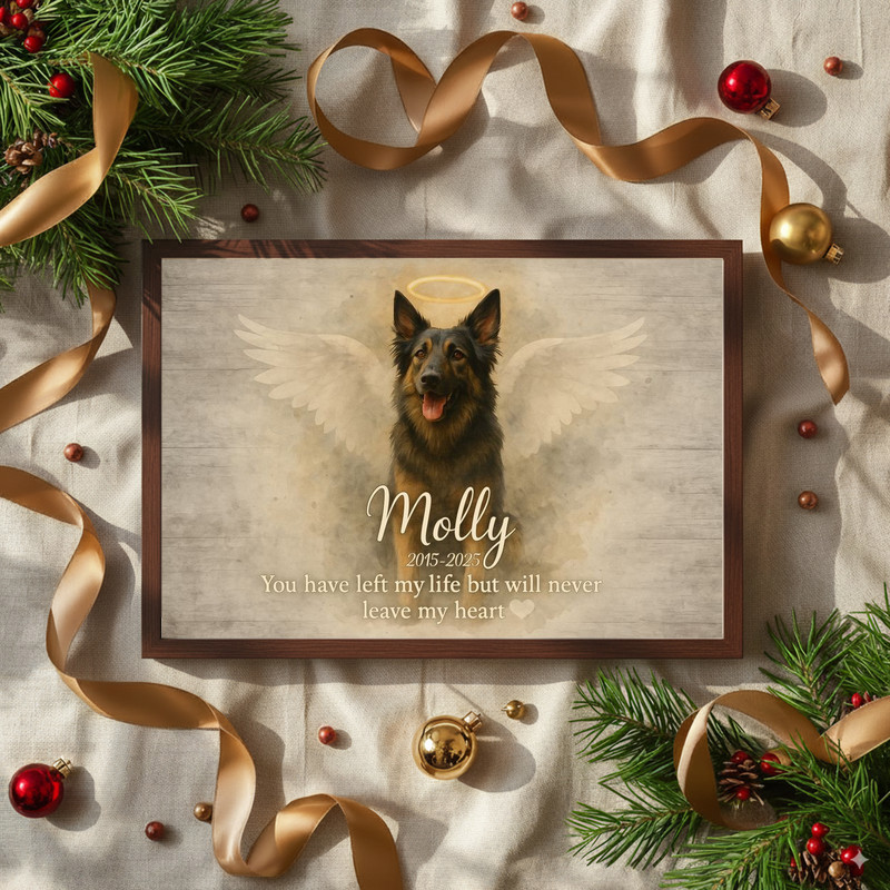 Personalized Dog Memorial Photo Canvas - Pet Loss Sympathy Gift