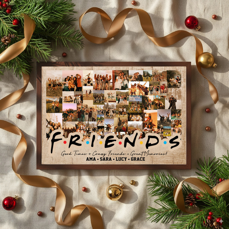 Best Friend Photo Keepsake Canvas - Vintage Personalized Gift Best Friend Photo Keepsake Canvas - Vintage Personalized Gift