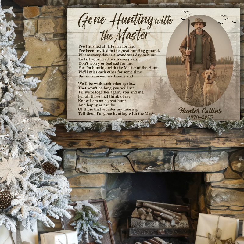 Hunting Memorial Canvas - Master Hunter Tribute, Farmhouse Style
