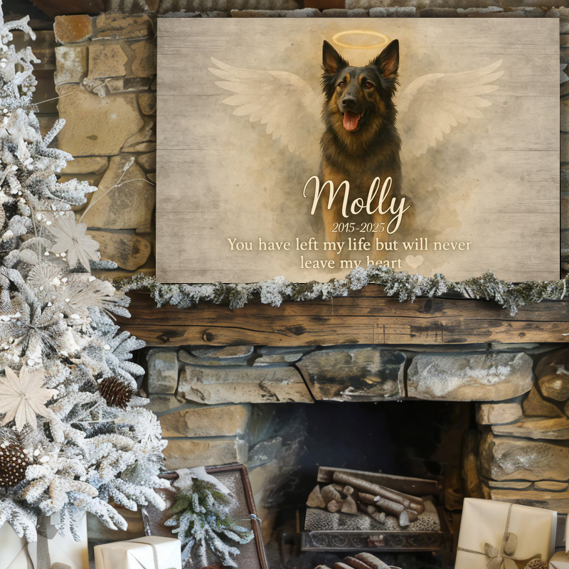 Personalized Dog Memorial Photo Canvas - Pet Loss Sympathy Gift