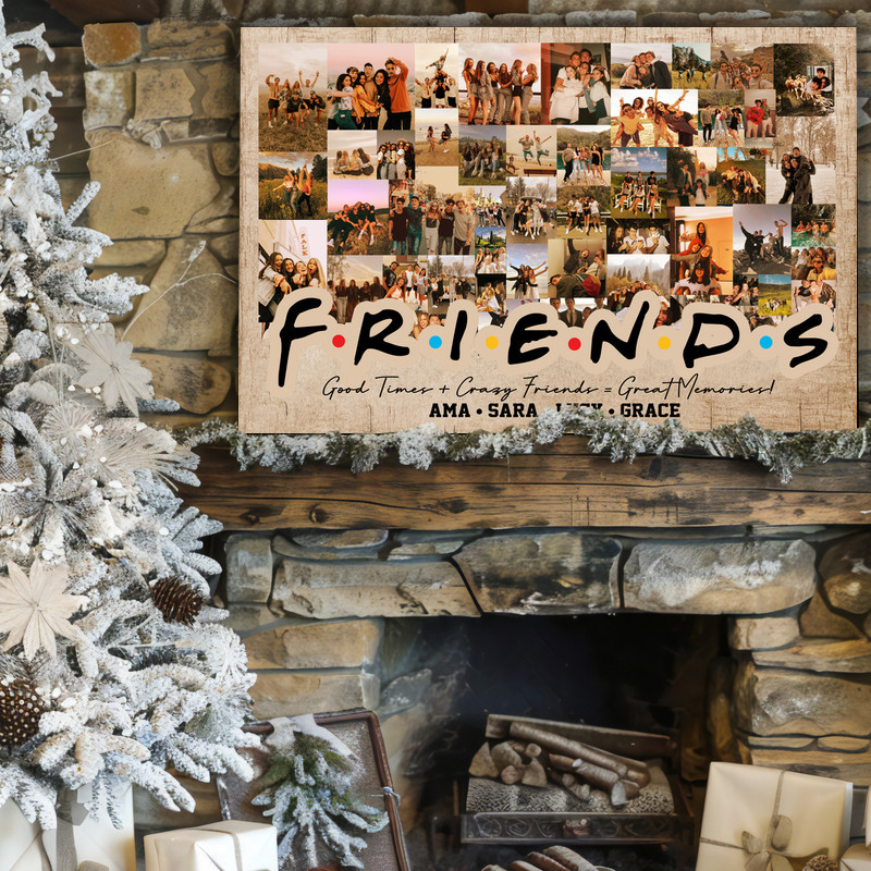 Best Friend Photo Keepsake Canvas - Vintage Personalized Gift Best Friend Photo Keepsake Canvas - Vintage Personalized Gift