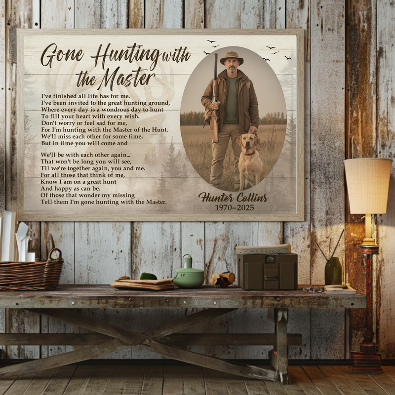 Hunting Memorial Canvas - Master Hunter Tribute, Farmhouse Style