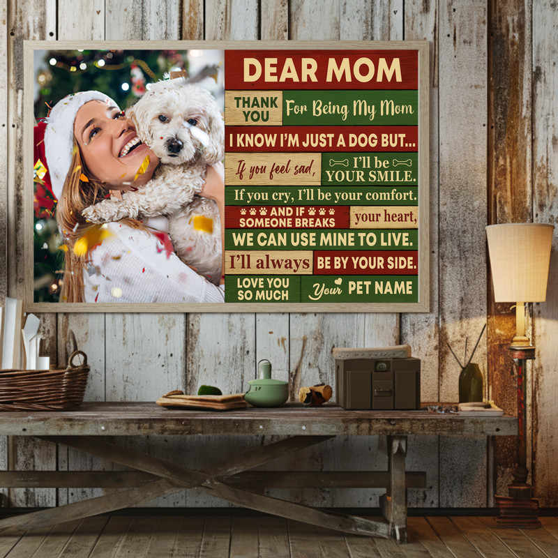 Heartfelt Quote Canvas - Personalized Dog Mom Christmas Keepsake