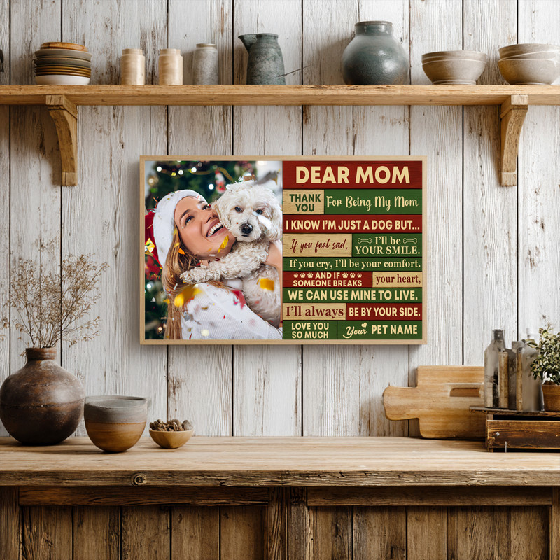 Heartfelt Quote Canvas - Personalized Dog Mom Christmas Keepsake