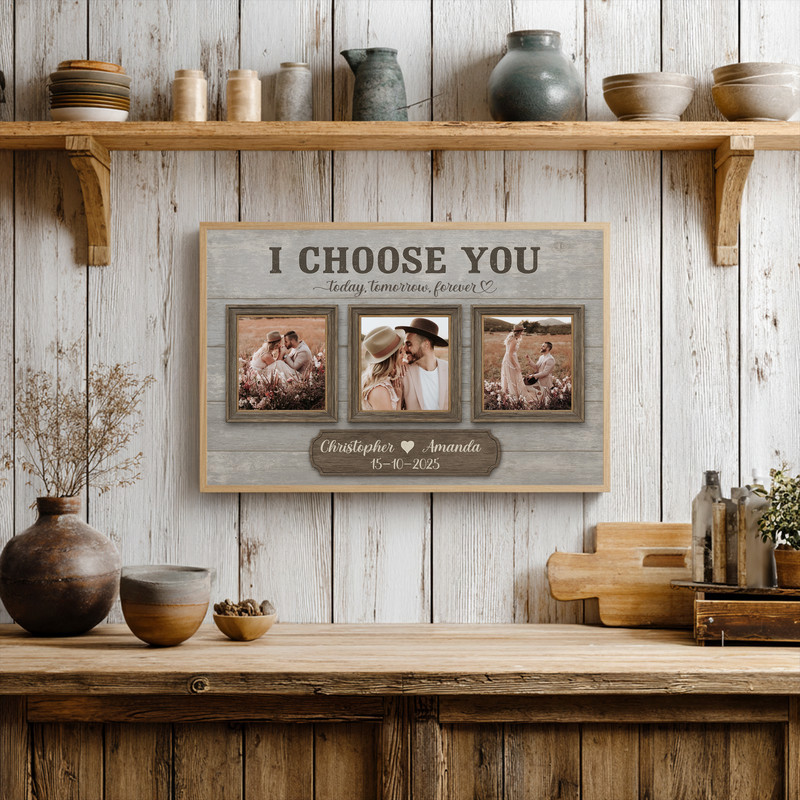 'I Choose You' Proposal Photo Collage Canvas for Couples 'I Choose You' Proposal Photo Collage Canvas for Couples