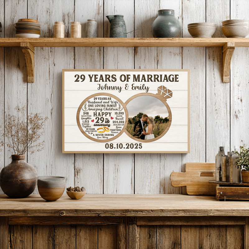 29th wedding anniversary photo collage canvas, vertical design, custom photos, names, and date, meaningful gift for parents 29th wedding anniversary photo collage canvas, vertical design, custom photos, names, and date, meaningful gift for parents