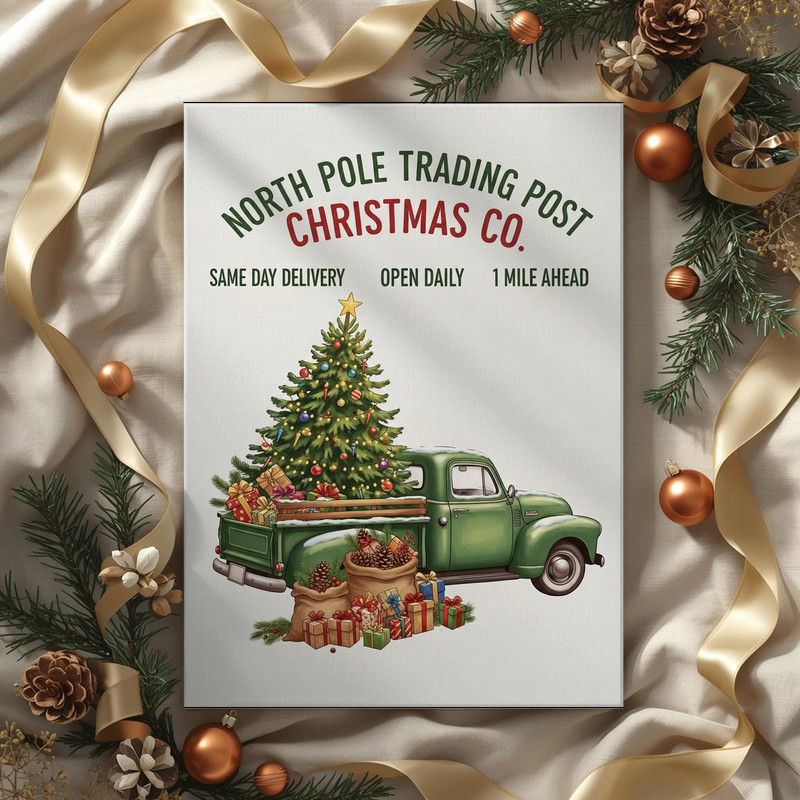 Harvest market pumpkins canvas wall art with vintage Thanksgiving truck, warm rustic fall decor suited to hallway walls