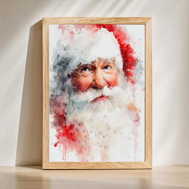 Snowman portrait canvas wall art with red scarf and carrot nose, vertical orientation, festive accent for hallway decor | Familywalldecor