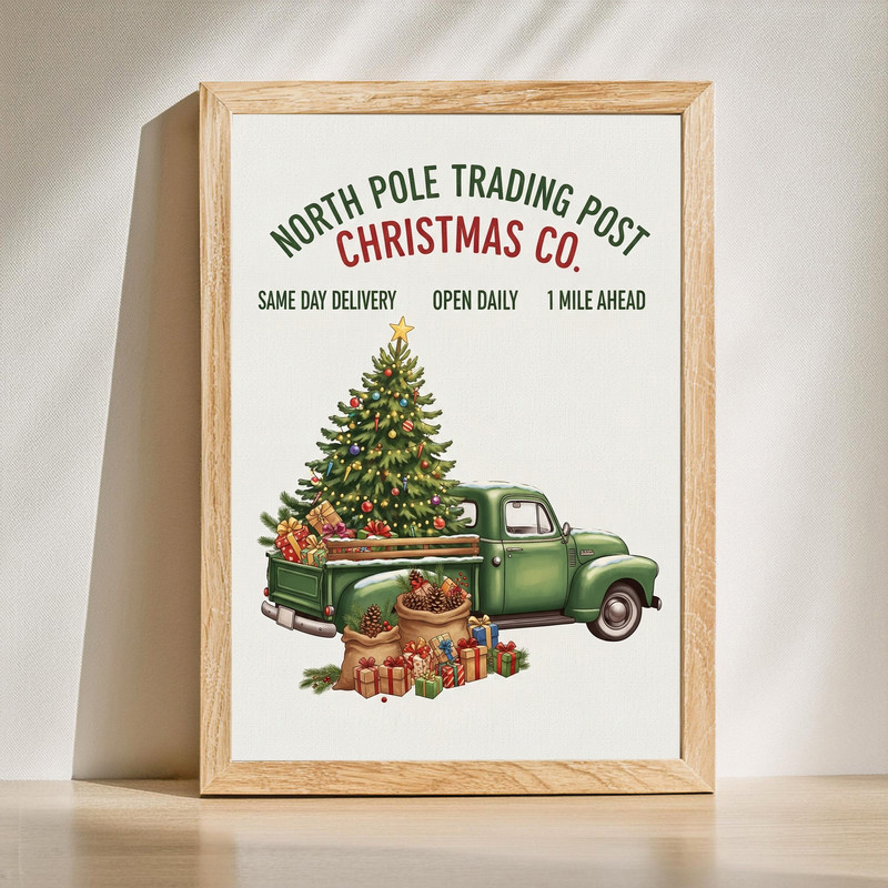 Vintage Thanksgiving truck canvas wall art with harvest market pumpkins, rustic farmhouse fall decor for hallway display | Familywalldecor