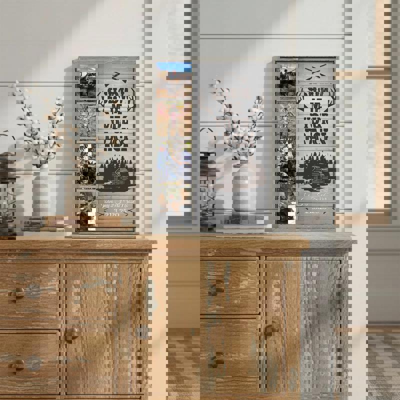 Moose hunting photo collage canvas, custom with your photos and antler graphic, rustic look wall decor for cabin or lodge Moose hunting photo collage canvas, custom with your photos and antler graphic, rustic look wall decor for cabin or lodge