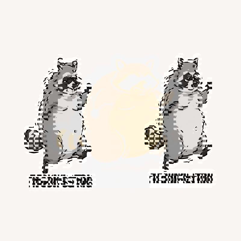 Fat Raccoon Jiggle Walk Sticker - Raccsy