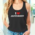 I Love Jefferson 私は愛する Jefferson タンクトップ