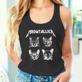 Meowtallica ブラック ホワイト 面白い パロディバンド 猫 子猫 恋人 長袖tシャツ タンクトップ