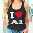 Red Heart I Love Ai タンクトップ
