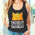 Tacocatpelled Backwards Is Tacocat ファニータコスキャットギフト タンクトップ