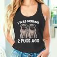 I Was Normal 2 Pugs Ago 面白い犬のパグオーナーパグ愛好家パグ タンクトップ