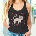かわいいシャム猫プリント タンクトップ