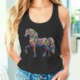 カラフルな抽象的な馬 タンクトップ