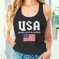 クールなアメリカ国旗グレートーンのイラストグラフィックデザイン。 タンクトップ