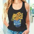 ゴッホ ひまわり&星月夜ポケット 美的アート タンクトップ