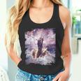 スペースキャットライディングアルパカユニコーン-ピザ＆タコス タンクトップ