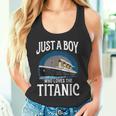 タイタニック号を愛する少年 ヴィンテージ船 タイタニック愛好家 タンクトップ