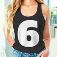 タイポグラフィ 太字表示 6番 数字 6 タンクトップ