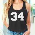 ナンバー34 スポーツジャージプレーヤー 34 ファン フロントプリント ヴァーシティ タンクトップ