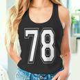 ナンバー78 バーシティスタイル ボールド スポーツ 誕生日 ジャージ タンクトップ