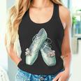 バレリーナガール ミントグリーン ダンス バレエ水彩画 タンクトップ